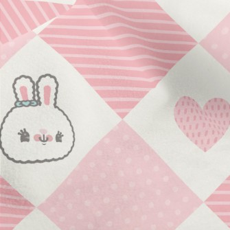Plaid Love Rabbit Micro Fleece