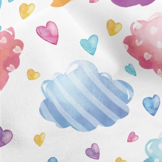Watercolor Colorful Clouds Micro Fleece