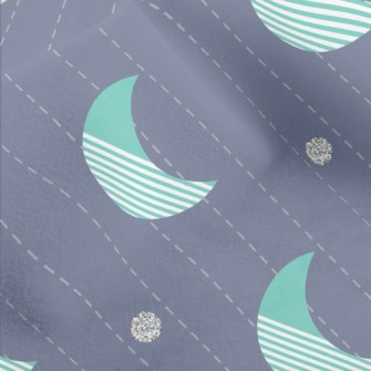 Diagonal Striped Crescent Moon Micro Fleece