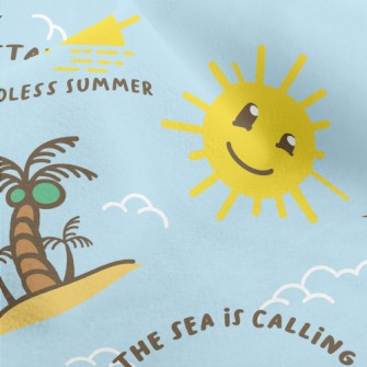 Summer Seaside Vacation Micro Fleece