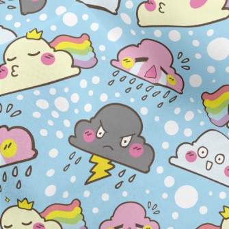 Funny Emoticon Clouds Micro Fleece