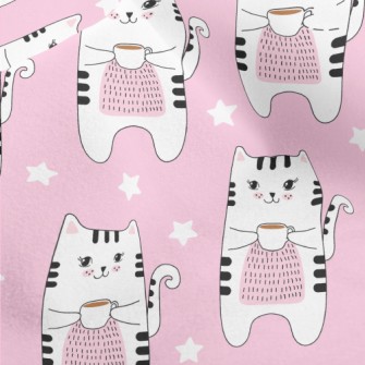 Enjoy Coffee Cat Micro Fleece