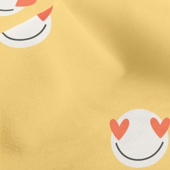 Love Eyes Smiley Face Micro Fleece