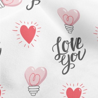 Love You Shaped Light Bulb Micro Fleece