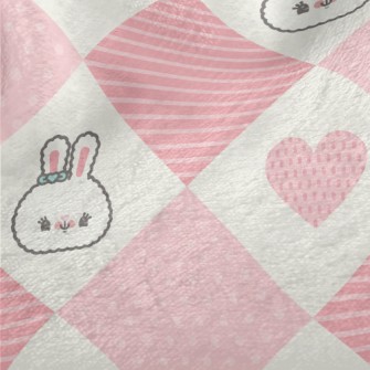 Plaid Love Rabbit Minky