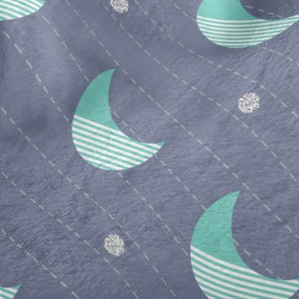 Diagonal Striped Crescent Moon Minky