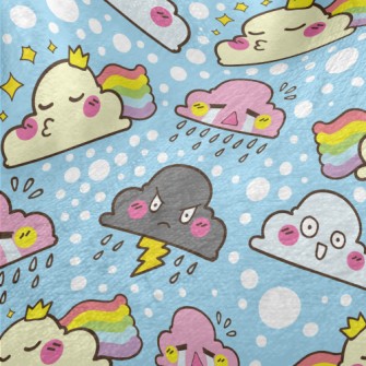 Funny Emoticon Clouds Minky