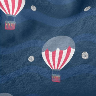 Red And White Striped Hot Air  Minky