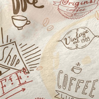 Advertising Coffee Text Minky