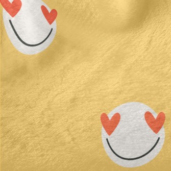 Love Eyes Smiley Face Minky