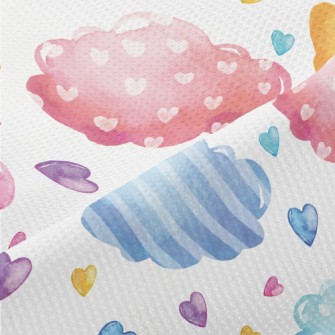 Watercolor Colorful Clouds Piqué