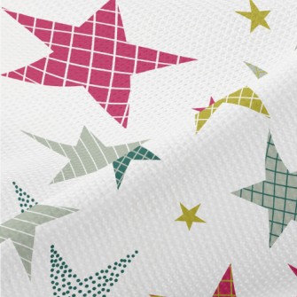 Plaid Dotted With Stars Piqué