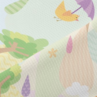 Fairy Tale Umbrella Bird Piqué