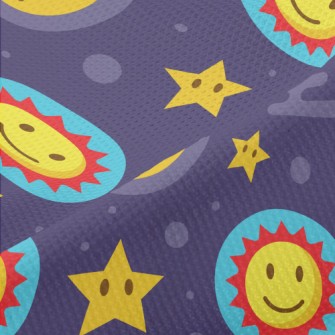 Big Eyes Sun Stars Moon Piqué