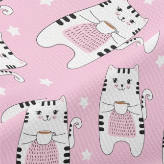 Enjoy Coffee Cat Piqué