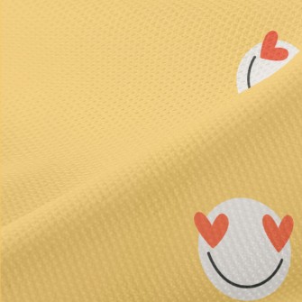 Love Eyes Smiley Face Piqué