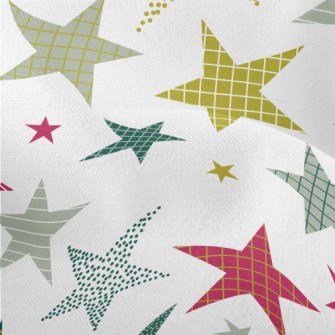 Plaid Dotted With Stars Lightweight Performance Linen