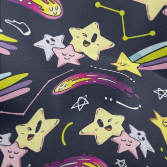 Winking Emoticon Shooting Star Lightweight Performance Linen