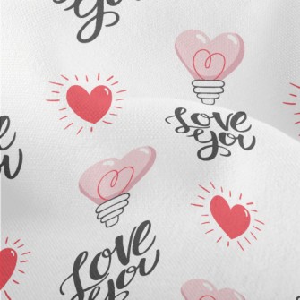 Love You Shaped Light Bulb Lightweight Performance Linen