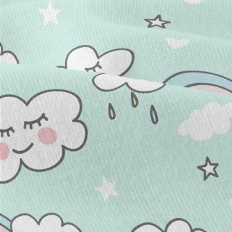 Blushing Rainbow White Clouds Modern Jersey