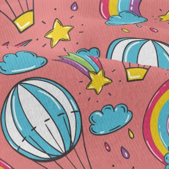 Cartoon Doodle Hot Air Balloon Modern Jersey