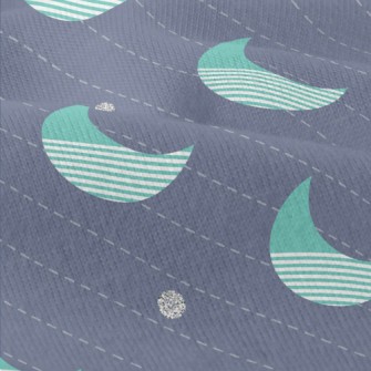Diagonal Striped Crescent Moon Modern Jersey