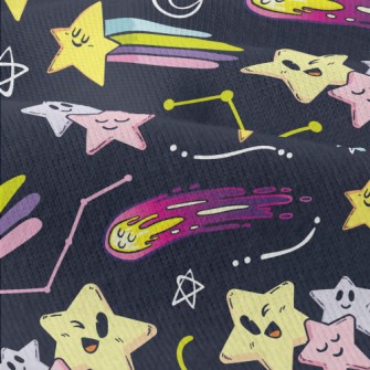 Winking Emoticon Shooting Star Modern Jersey