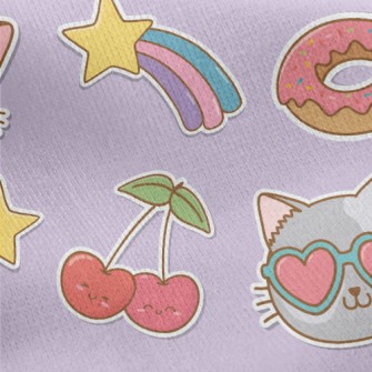 Love Glasses Cat Jersey Backed Fleece