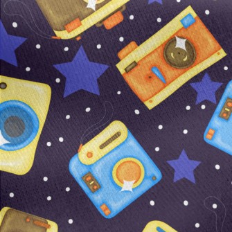 Retro Nostalgic Camera Jersey Backed Fleece