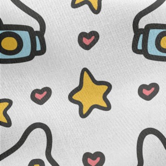 Childlike And Cute Camera Jersey Backed Fleece