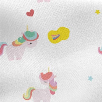 Cute Unicorn Jersey Backed Fleece