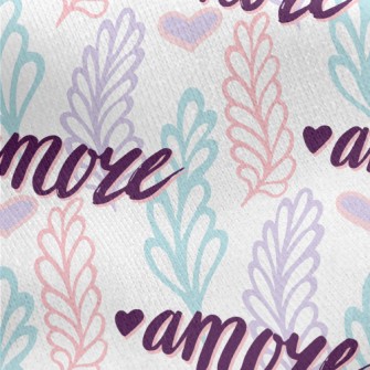 Love Words Jersey Backed Fleece
