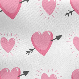 Heart-piercing Arrow Heart Jersey Backed Fleece