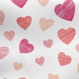 Lines Depict Love Jersey Backed Fleece