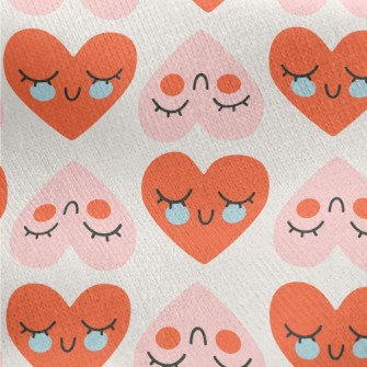 Close Eyes Shy Love Jersey Backed Fleece
