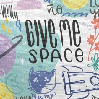 Fantasy Space Cat Pongee