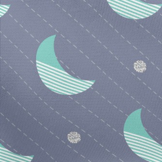 Diagonal Striped Crescent Moon Pongee