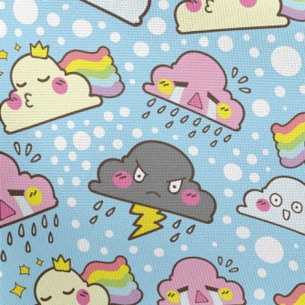 Funny Emoticon Clouds Pongee