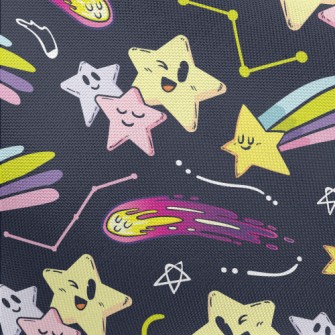 Winking Emoticon Shooting Star Pongee