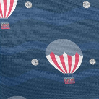 Red And White Striped Hot Air  Pongee