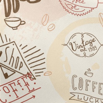 Advertising Coffee Text Pongee