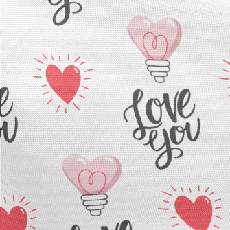 Love You Shaped Light Bulb Pongee