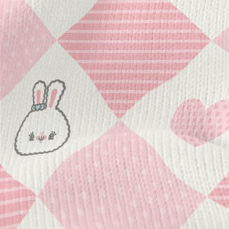 Plaid Love Rabbit Stretch Jersey