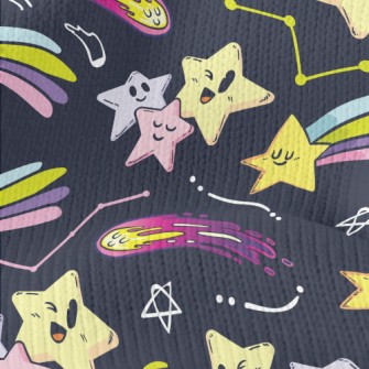 Winking Emoticon Shooting Star Stretch Jersey