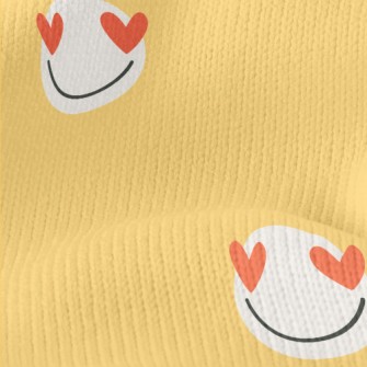 Love Eyes Smiley Face Stretch Jersey