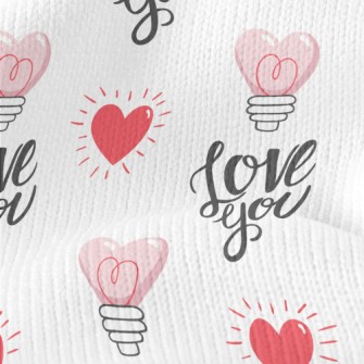 Love You Shaped Light Bulb Stretch Jersey