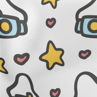 Childlike And Cute Camera Lightweight Cotton Poplin