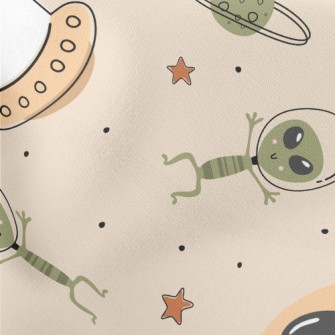 Tricky Space Aliens Lightweight Cotton Poplin
