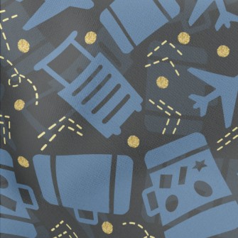 Airplane And Luggage Lightweight Cotton Poplin