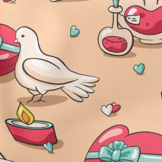 Love Potion Carrier Pigeon Lightweight Cotton Poplin